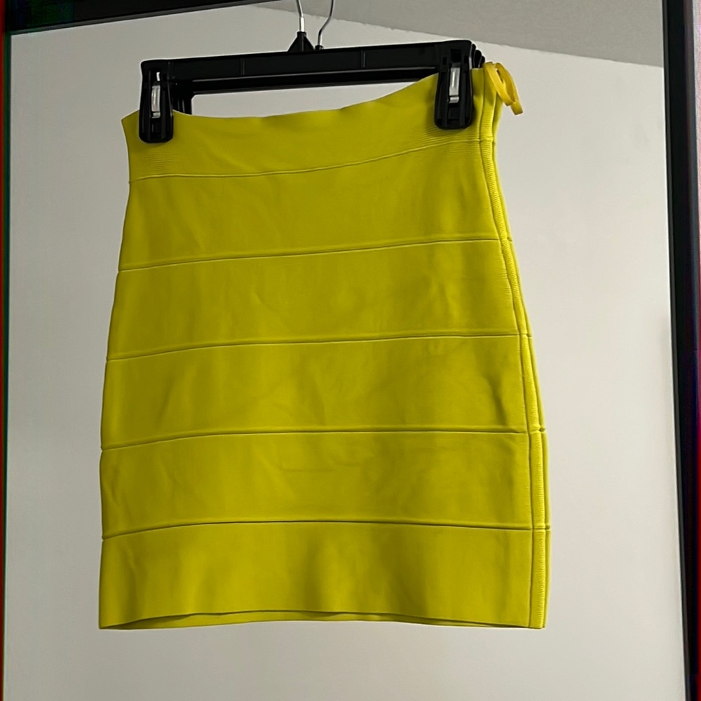 Great bandage skirt from BCBG in a bright yellow, slightly worn